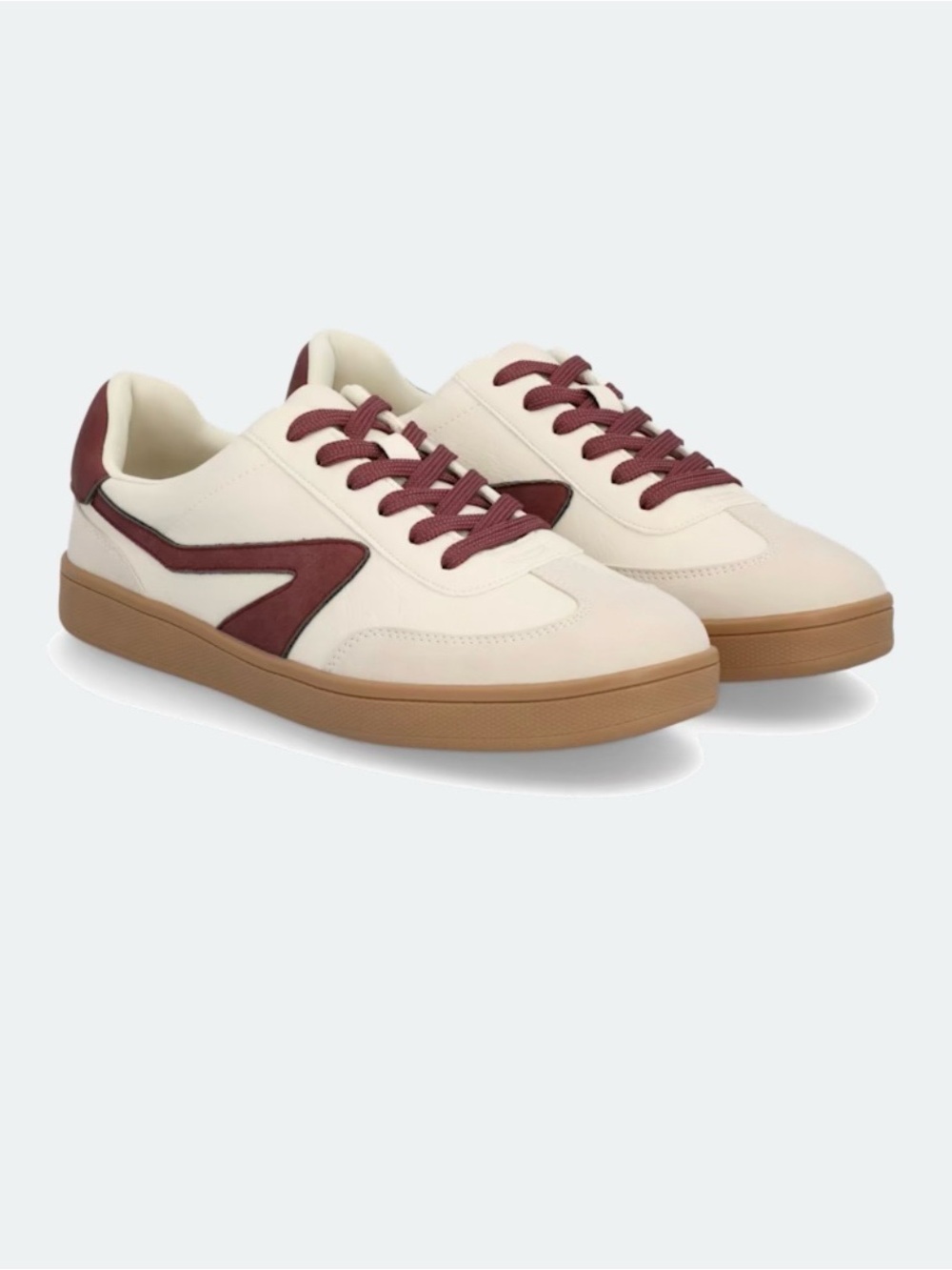 Womens DV by dolce vita Cream & Burgundy Low-Top Sneakers